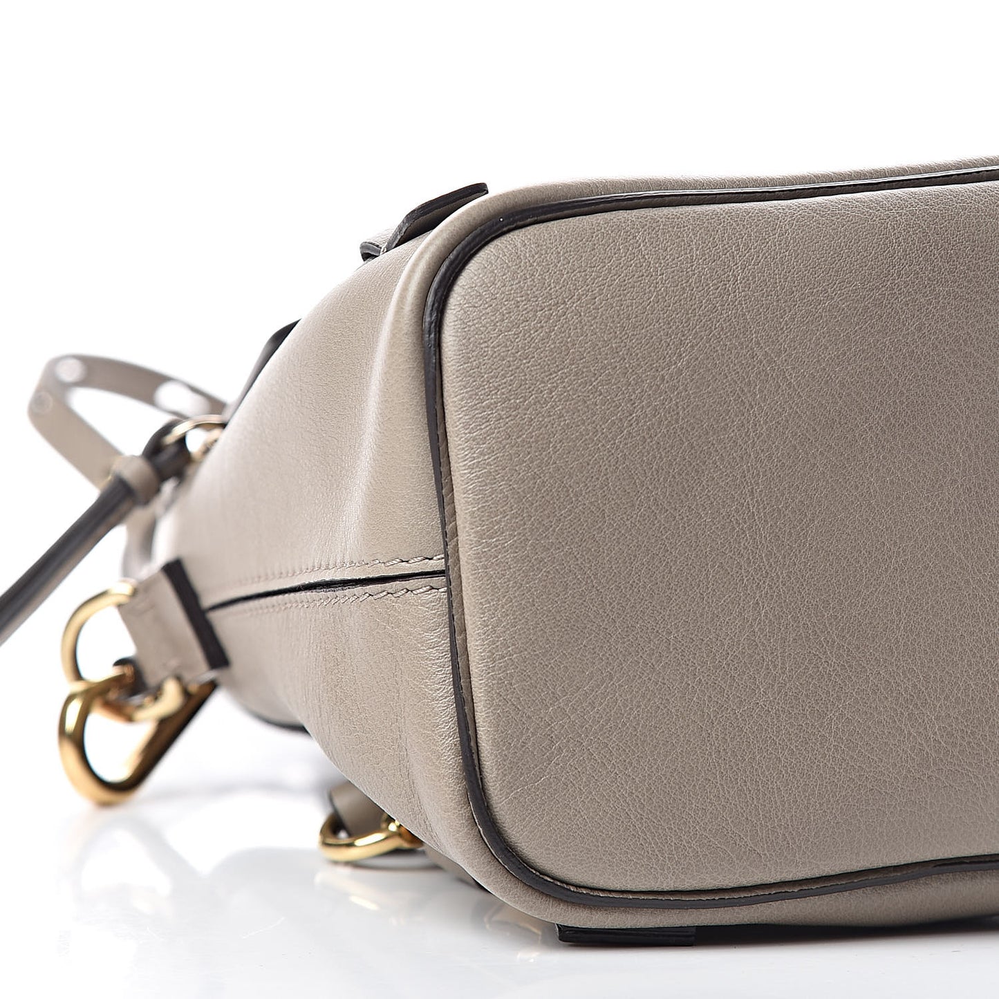 Suede Calfskin Mini Faye Backpack Motty Grey