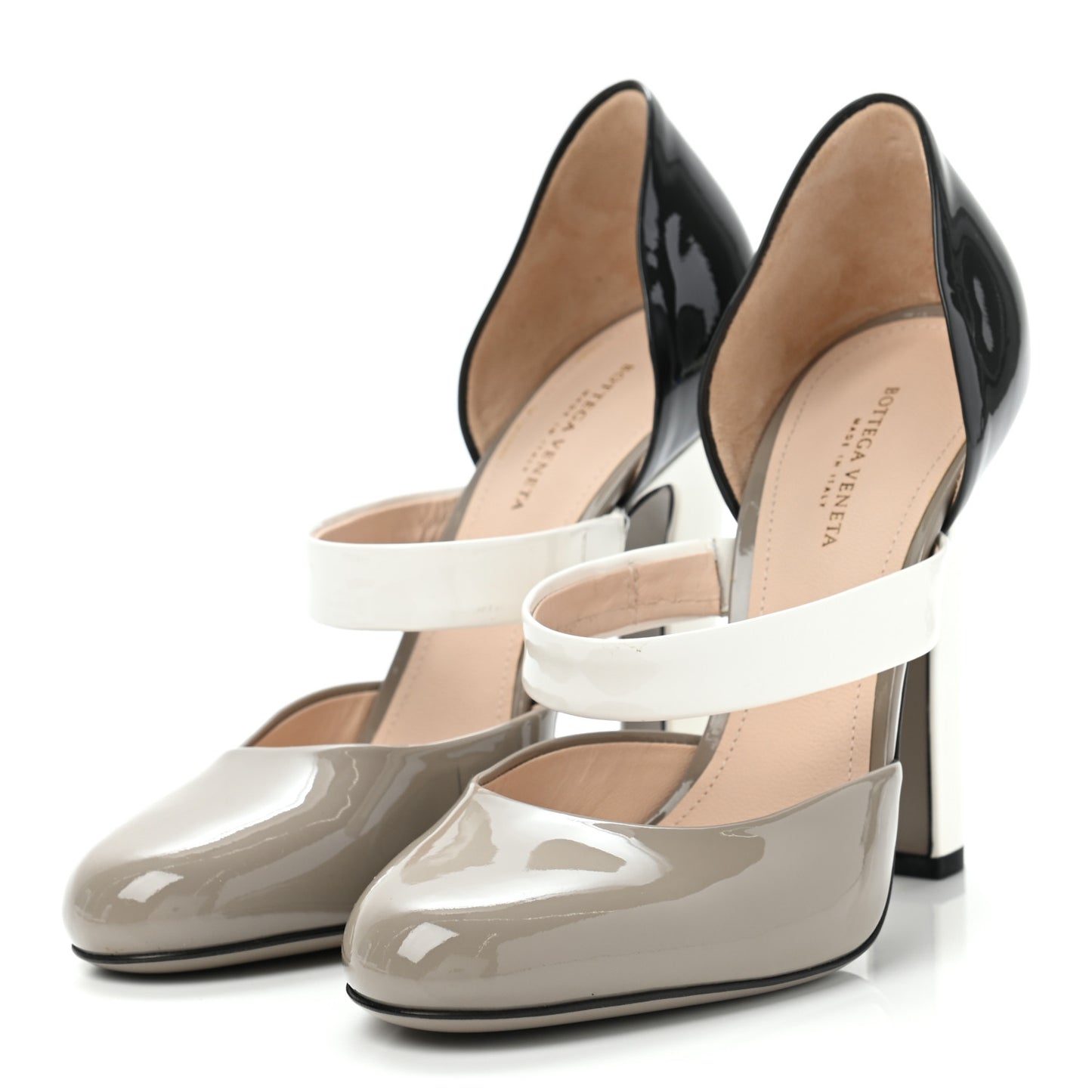 Patent Bette Pumps 37 Grey Black White