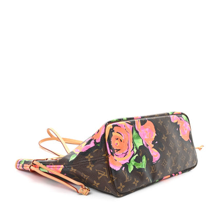 Louis Vuitton Monogram Roses Neverfull MM 4 of 11