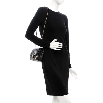 Chanel Calfskin Quilted Mini Rock The Corner Flap Black 2 of 8