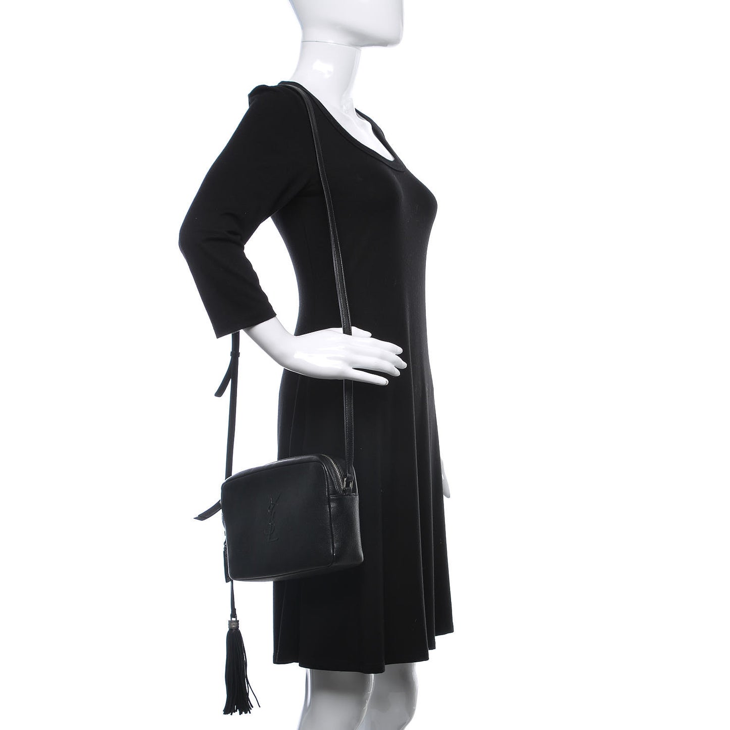 Lambskin Monogram Small Lou Camera Bag Black