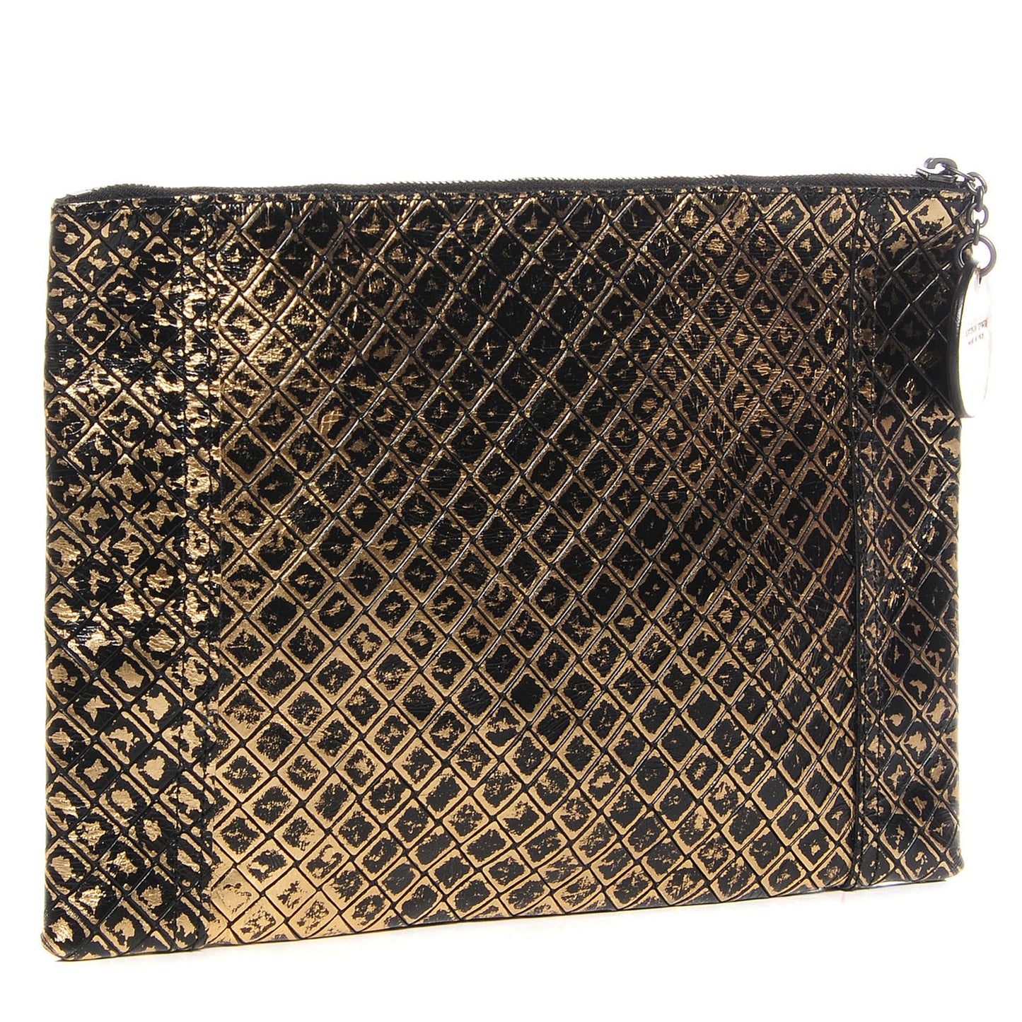 Calfskin Intrecciomirage Pouch Gold