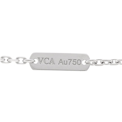 Van Cleef & Arpels 18K White Gold Guilloche Vintage Alhambra Pendant Necklace 4 of 5