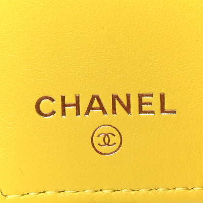 Chanel Caviar Quilted Classic 4 Key Holder Wallet Yellow 6 of 8