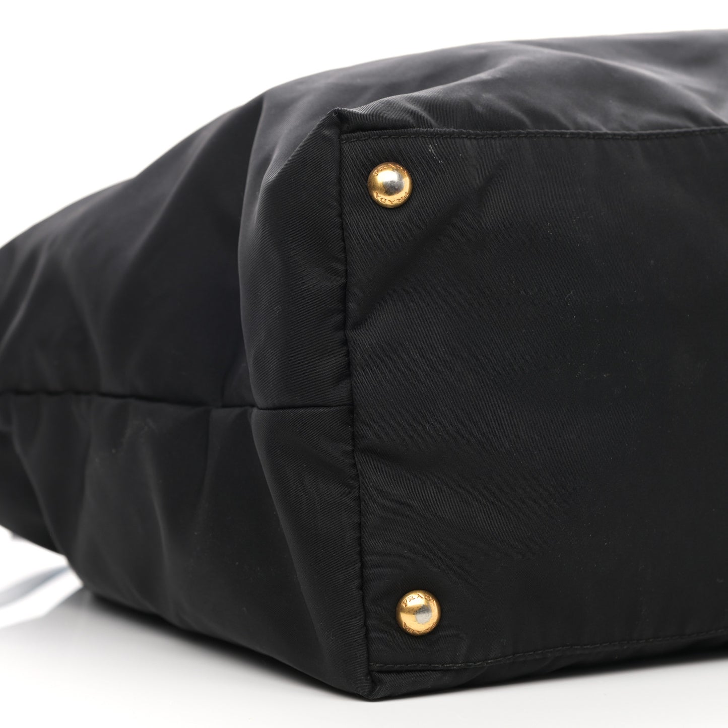 Tessuto Nylon Saffiano Shopping Tote Black
