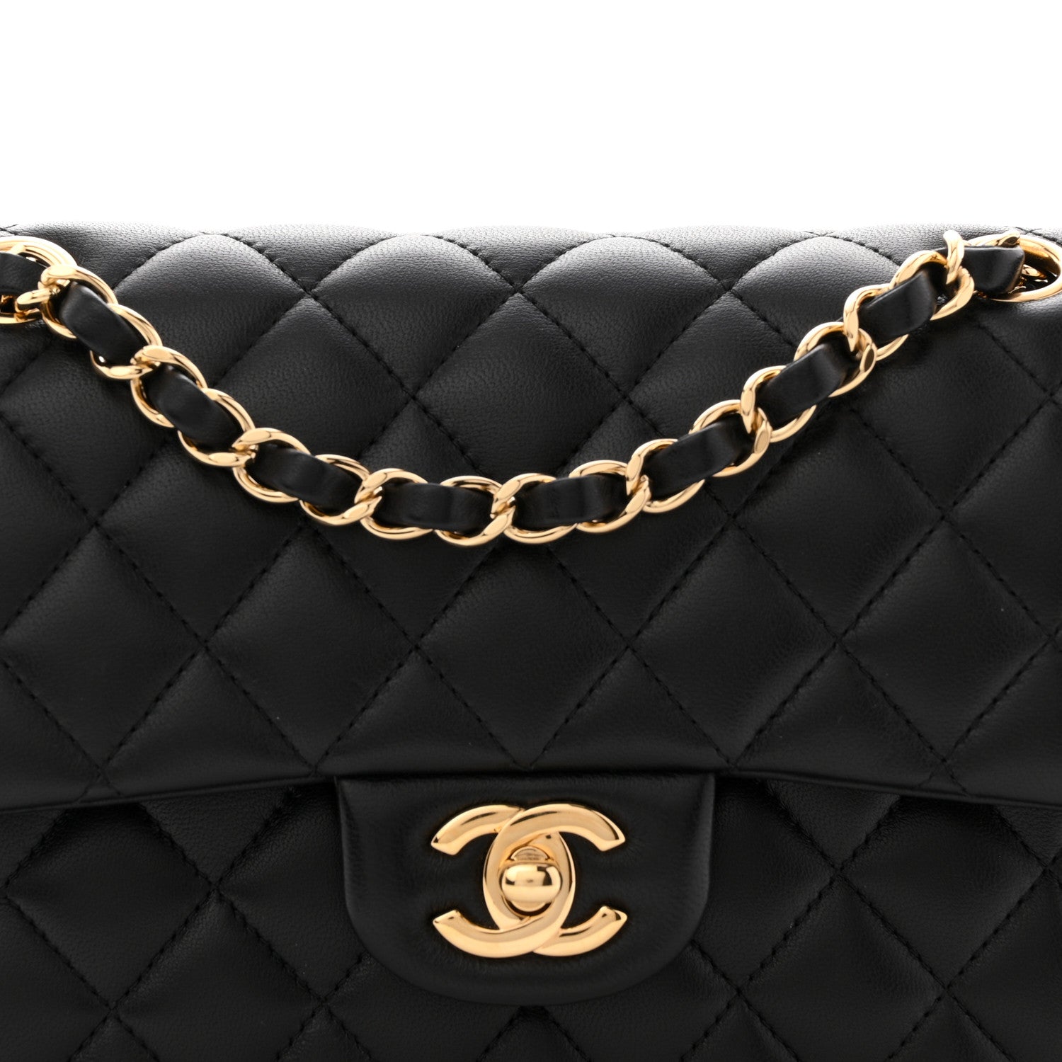 Chanel Lambskin Quilted Small Double Flap Black 8 of 13