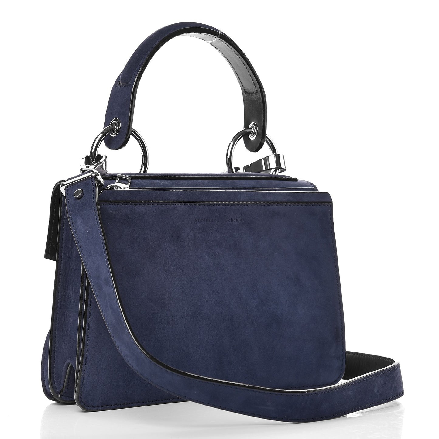 Suede Small Hava Top Handle Bag Indigo