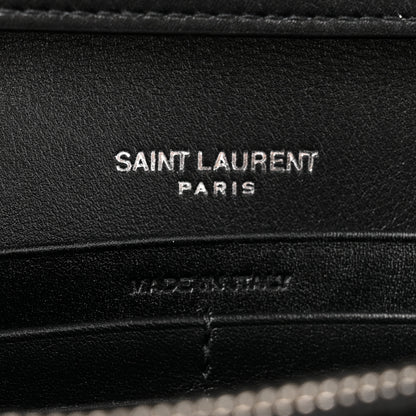 Saint Laurent Glazed Calfskin Cassandre Wallet On Chain WOC Black 7 of 11