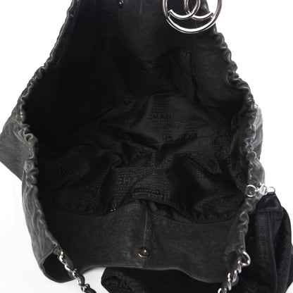 Chanel Distressed Caviar XL Coco Cabas Black 6 of 10