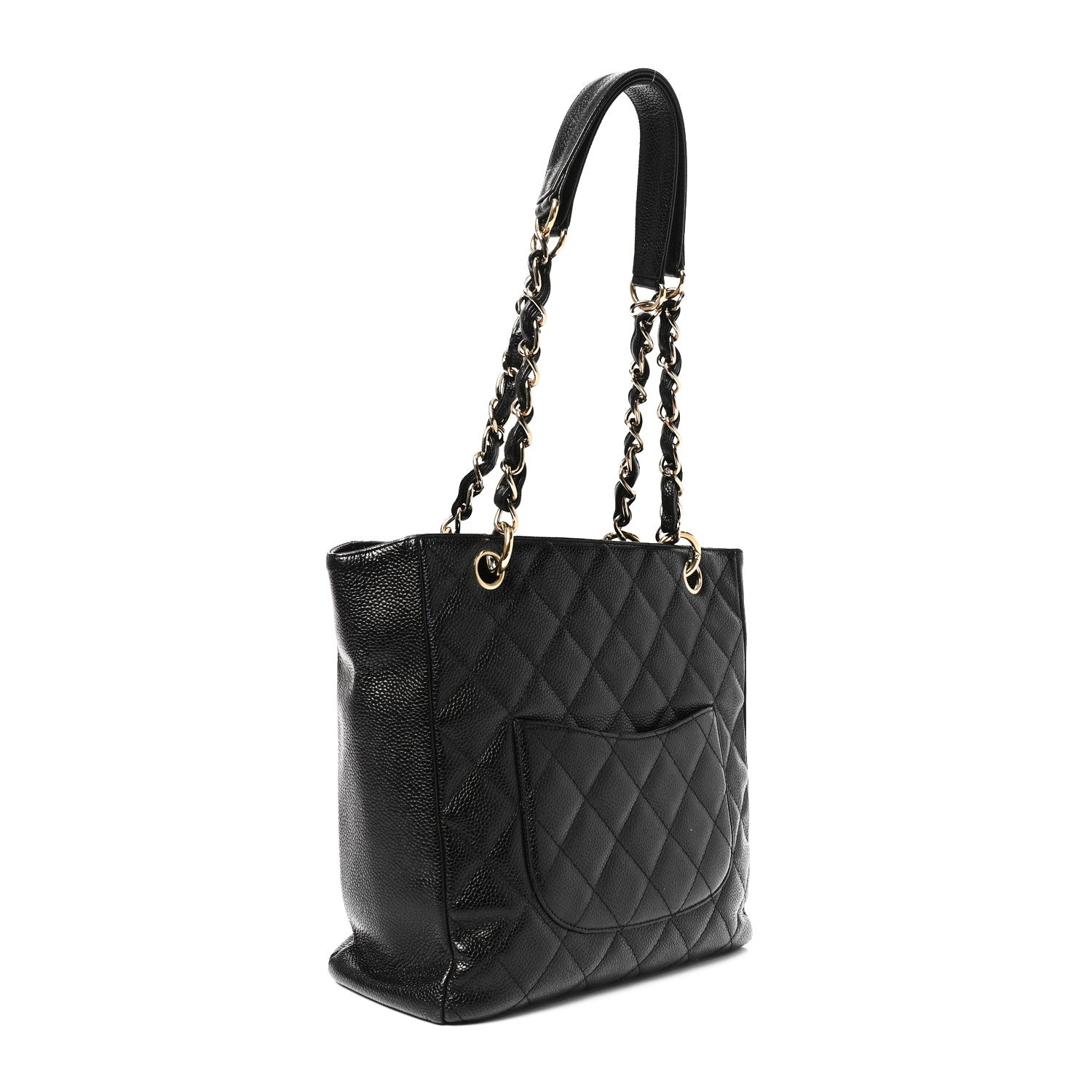 Chanel Caviar Quilted Petit Shopping Tote PST Black 3 of 11