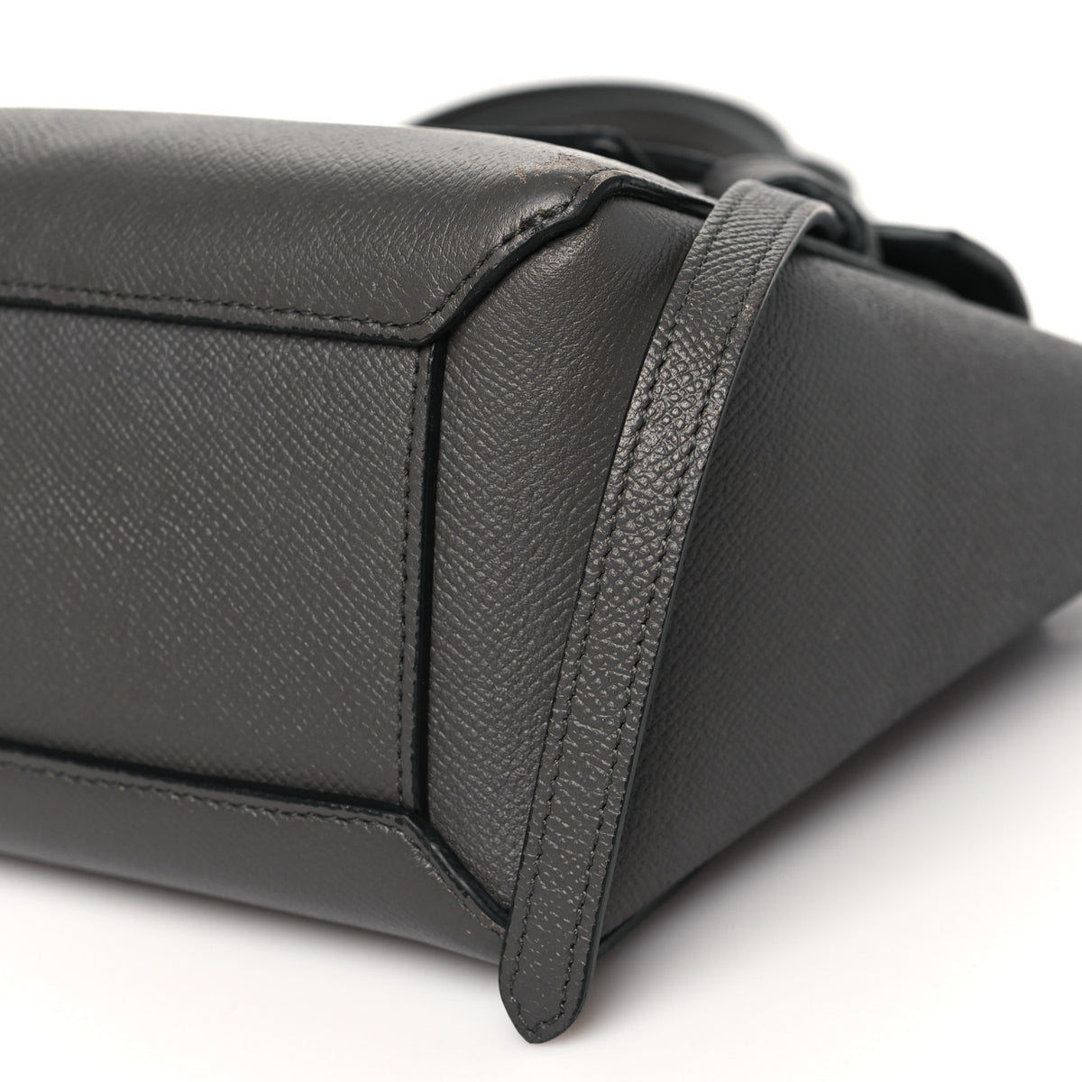 Celine Grained Calfskin Nano Belt Bag Grey 1717024  display picture 3