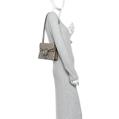 Gucci GG Supreme Monogram Mini Dionysus Shoulder Bag Taupe 3 of 11