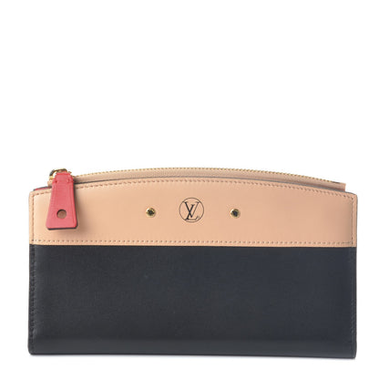 Louis Vuitton Calfskin City Steamer Wallet Black Creme Bourgogne 1 of 8