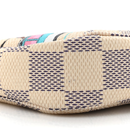 Louis Vuitton Damier Azur 2021 Christmas Animation Hollywood Mini Pochette Accessories Fuchsia 10 of 12
