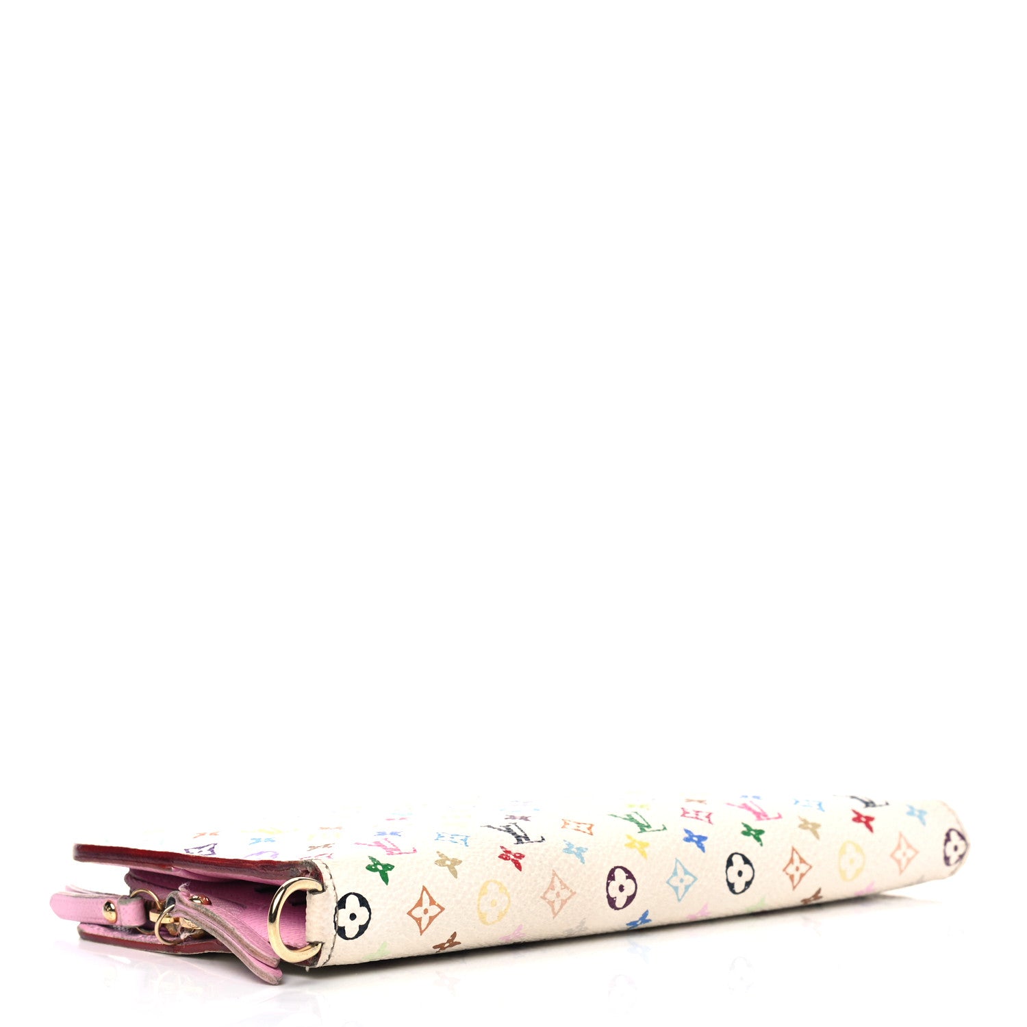 Louis Vuitton Monogram Multicolor Insolite Wallet White Litchi 3 of 8