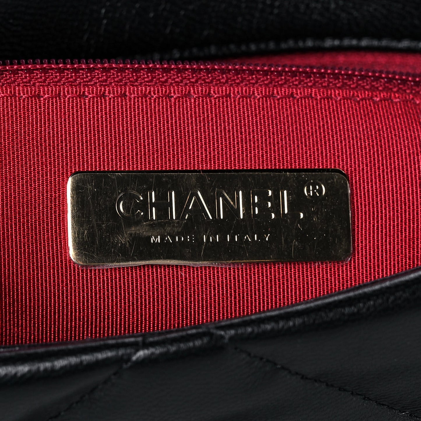 Goatskin Quilted Large Chanel 19 Flap Black