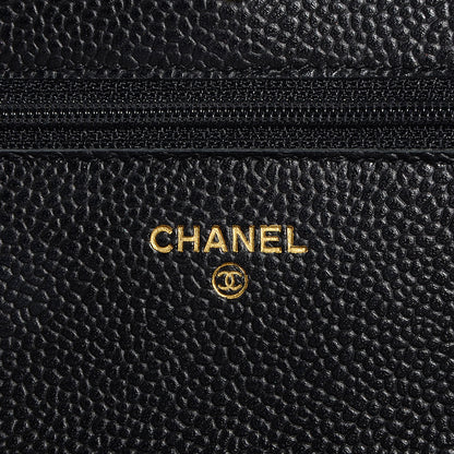 Chanel Caviar Quilted Wallet On Chain WOC Black 6 of 9