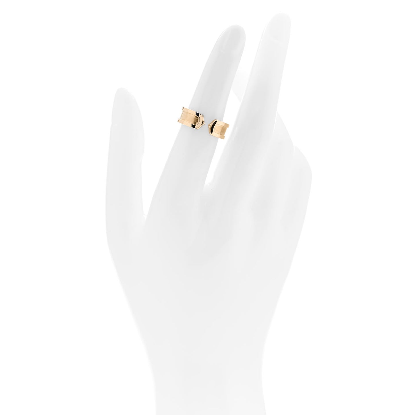 18K Yellow Gold 6.5mm C De Cartier Ring 50 5.5