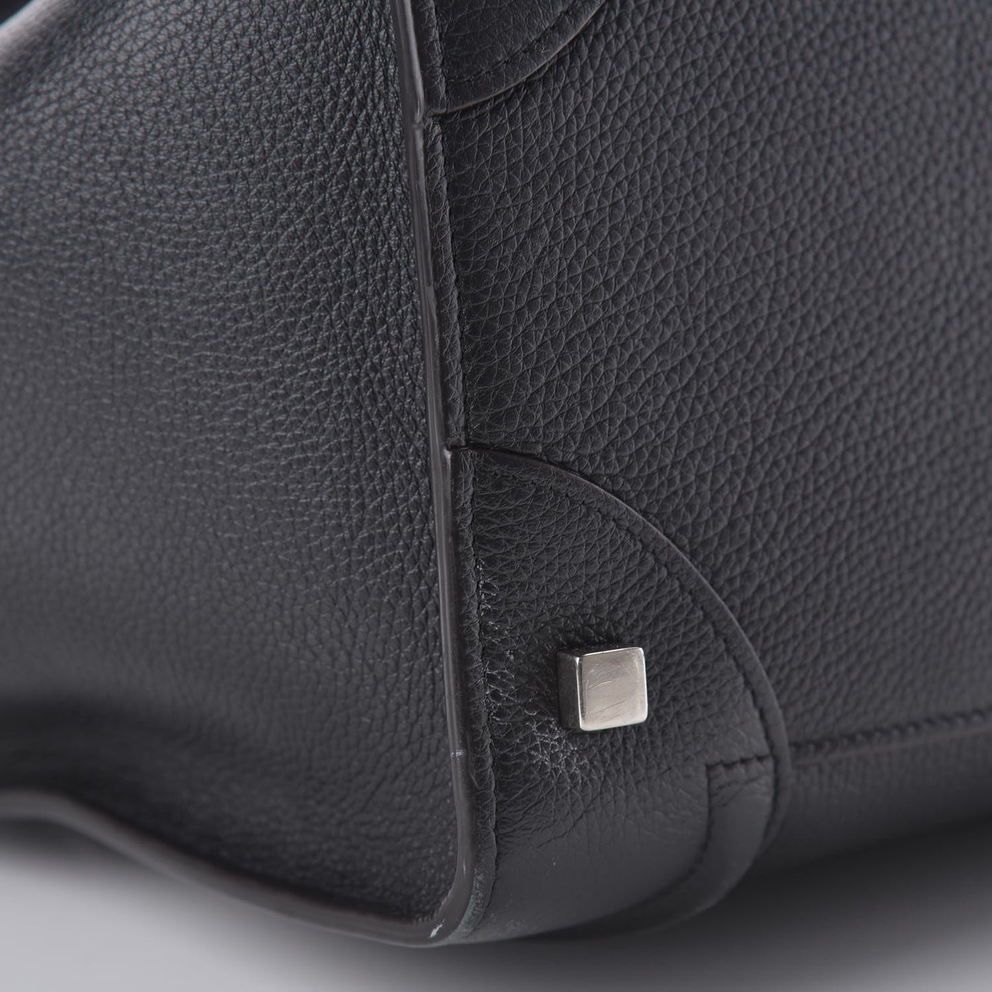 Drummed Calfskin Mini Luggage Black