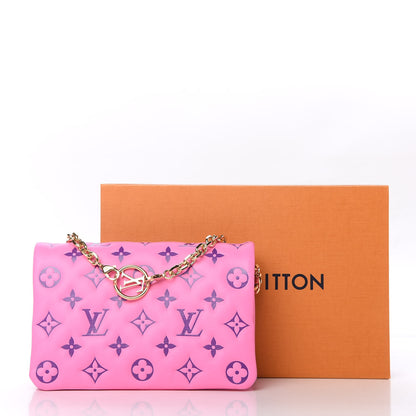 Louis Vuitton Lambskin Embossed Monogram Vuittamins Pochette Coussin Rose Violet 10 of 10