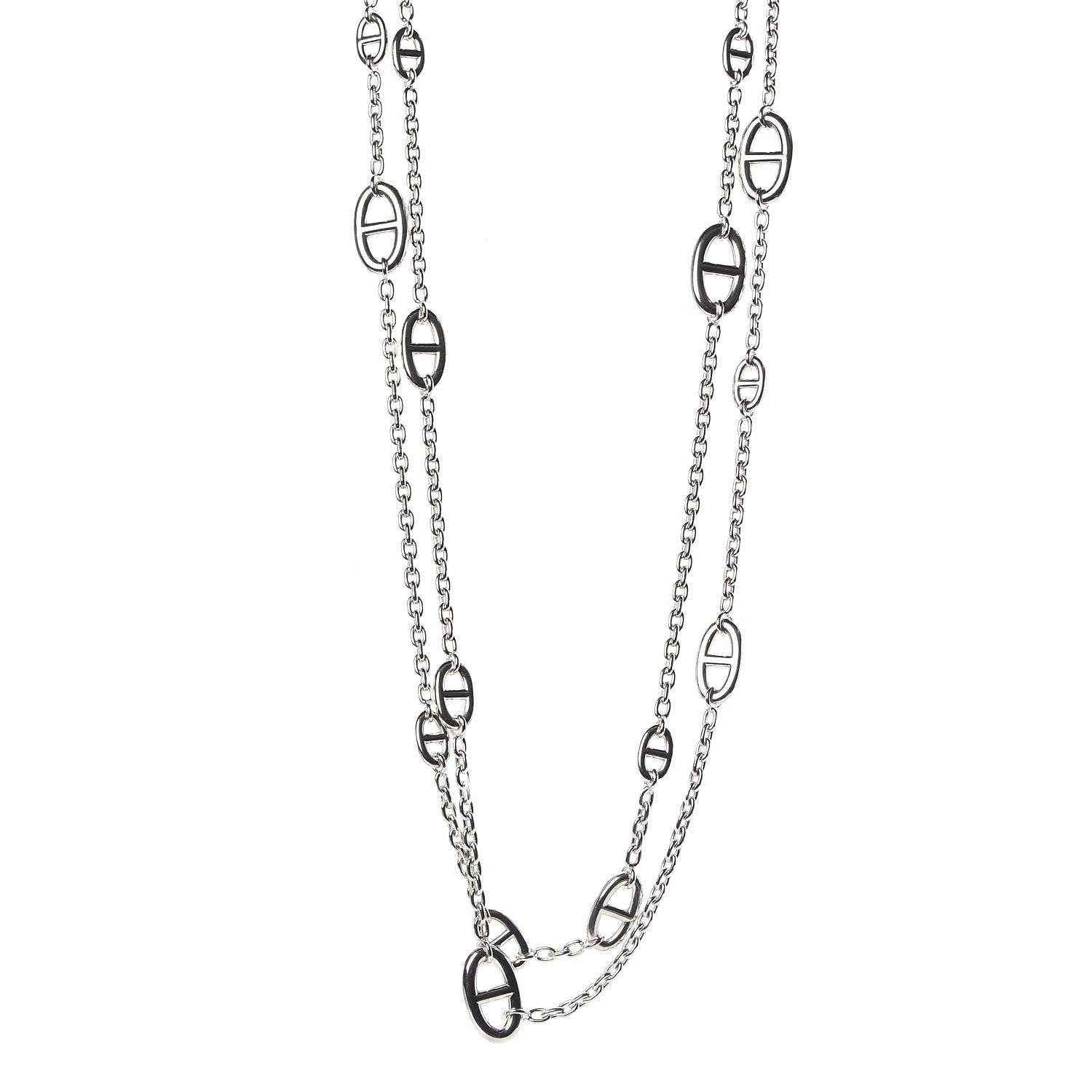 Hermes Sterling Silver Farandole Necklace 160 1 of 4