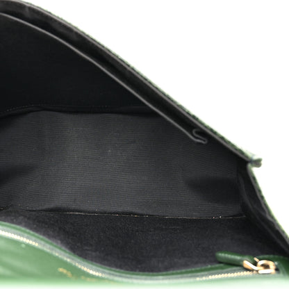 Christian Dior Ceramic Effect Deerskin Large Diorama Flap Bag Malachite Green 5 of 15