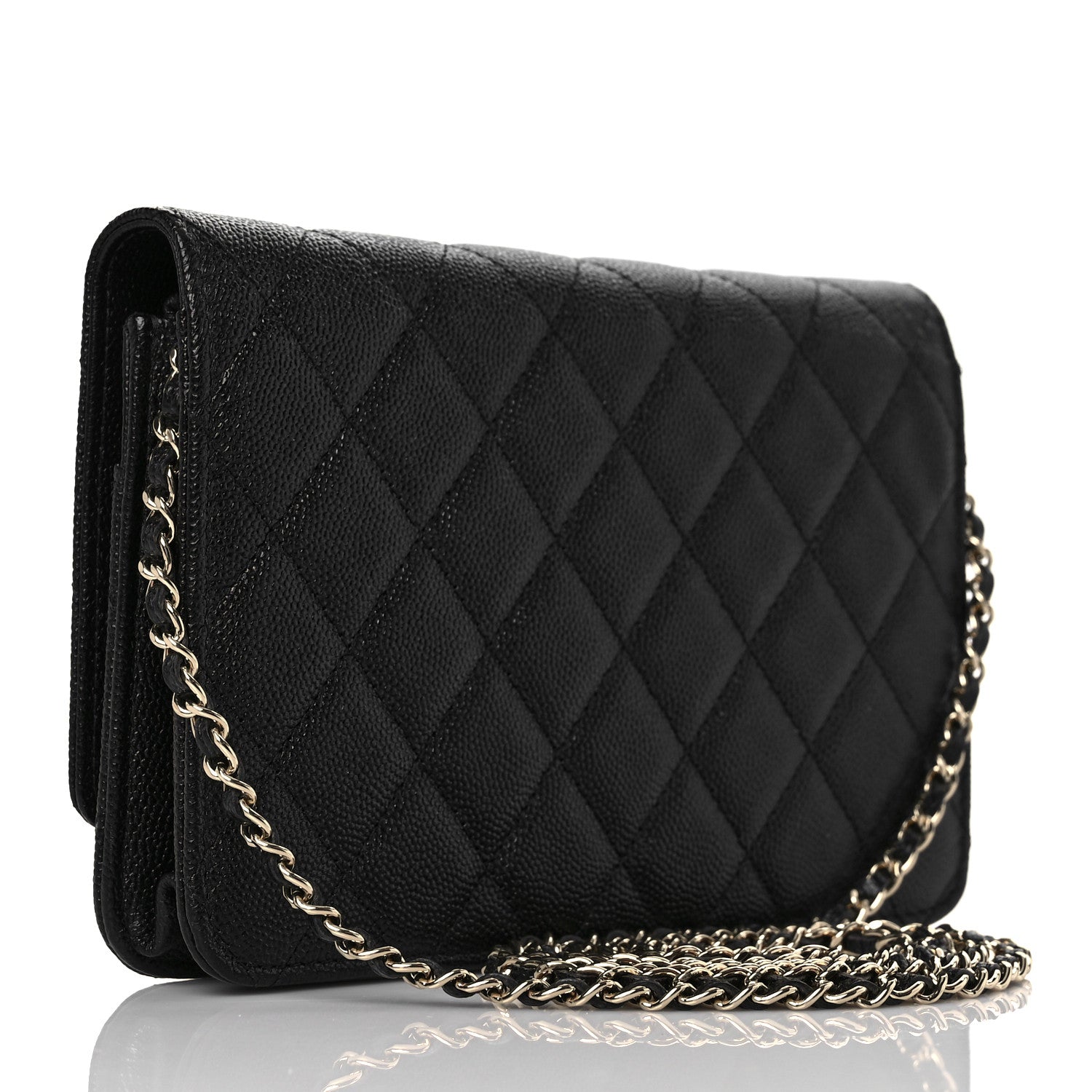 Chanel Caviar Quilted Golden Class Wallet On Chain WOC Black 3 of 10