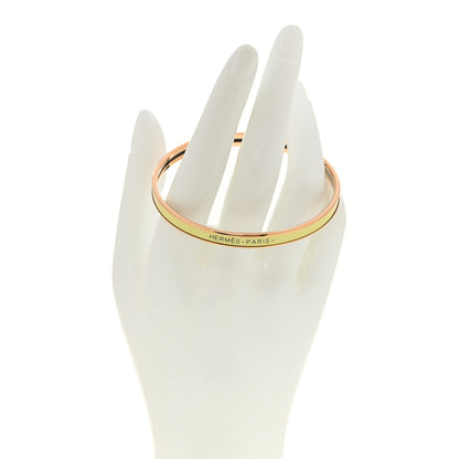 Hermes Enamel Printed Extra Narrow Fusion Bracelet 65  Rose Candeur Poussin 2 of 5