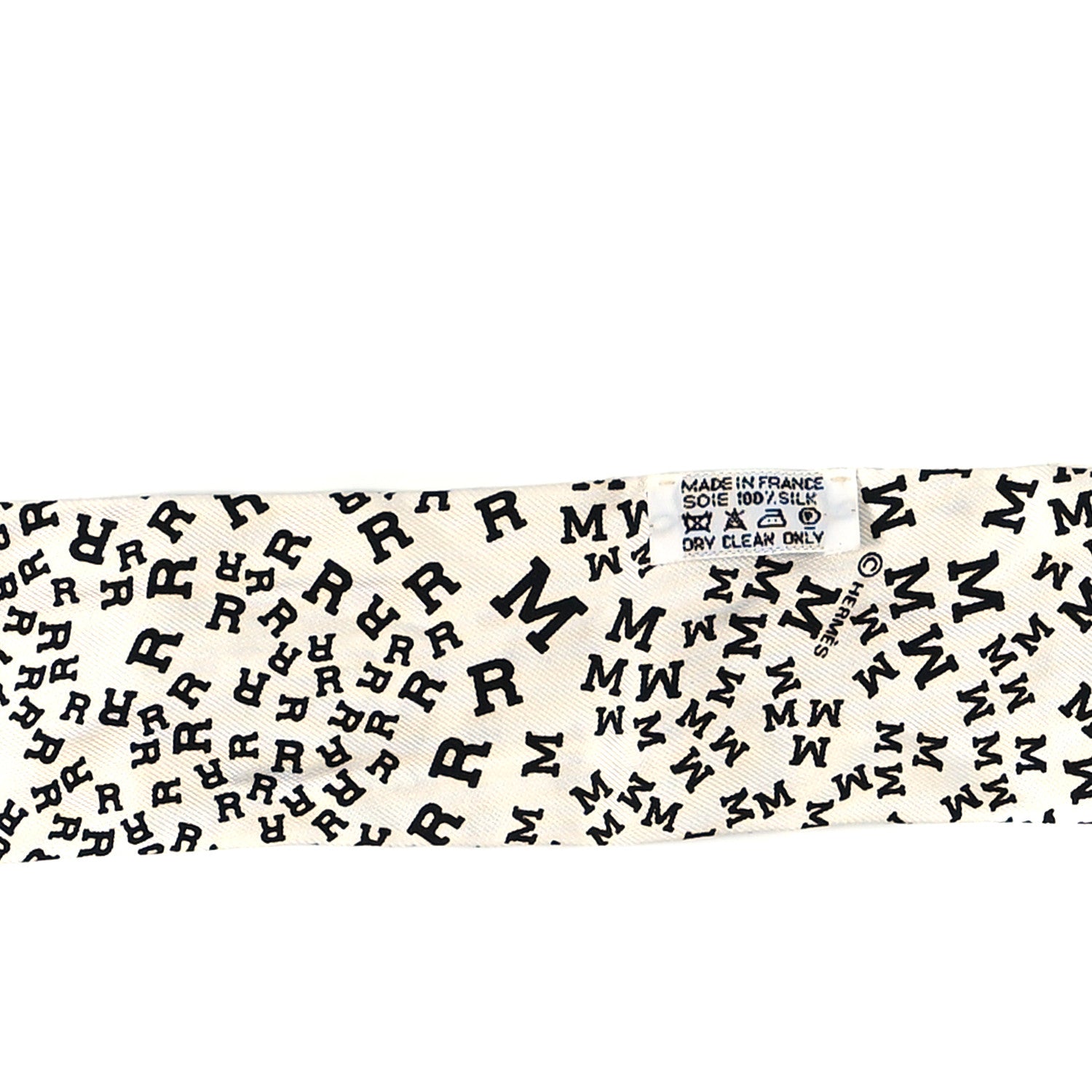 Hermes Silk Scattered Letters Twilly 3 of 3