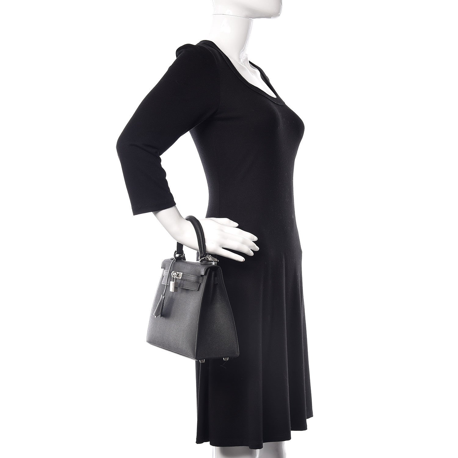 Hermes Epsom Kelly Sellier 25 Black 3 of 45
