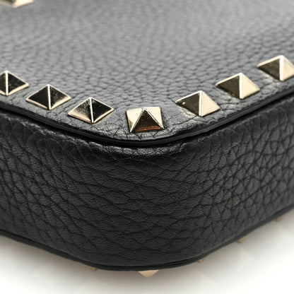 Valentino Garavani Pebbled Calfskin Rockstud Small Chain Shoulder Bag Black 8 of 9