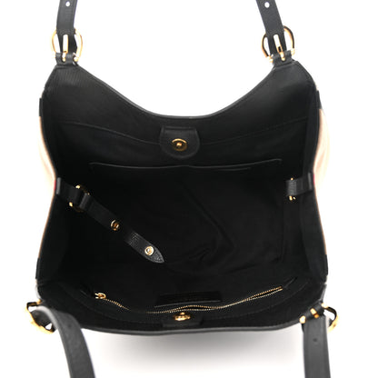 Burberry Grainy Calfskin House Check Small Canterbury Black 5 of 10