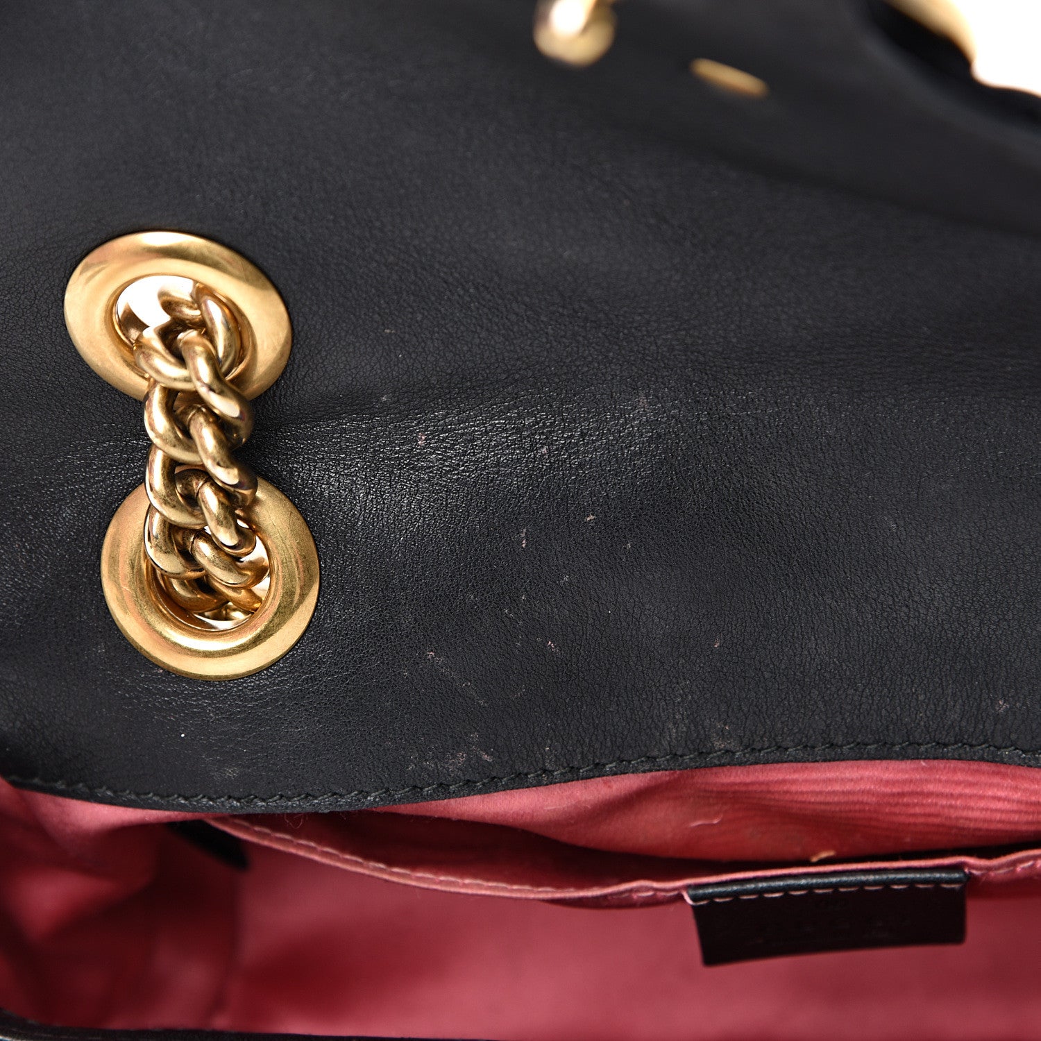 Gucci Velvet Matelasse Mini GG Marmont Shoulder Bag Black 16 of 22