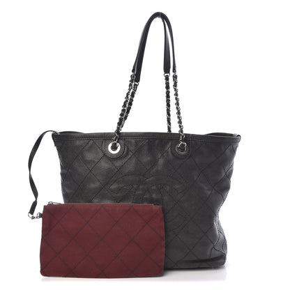 Chanel Grained Calfskin Quilted Large Daily Shopping Tote Black 1 of 10