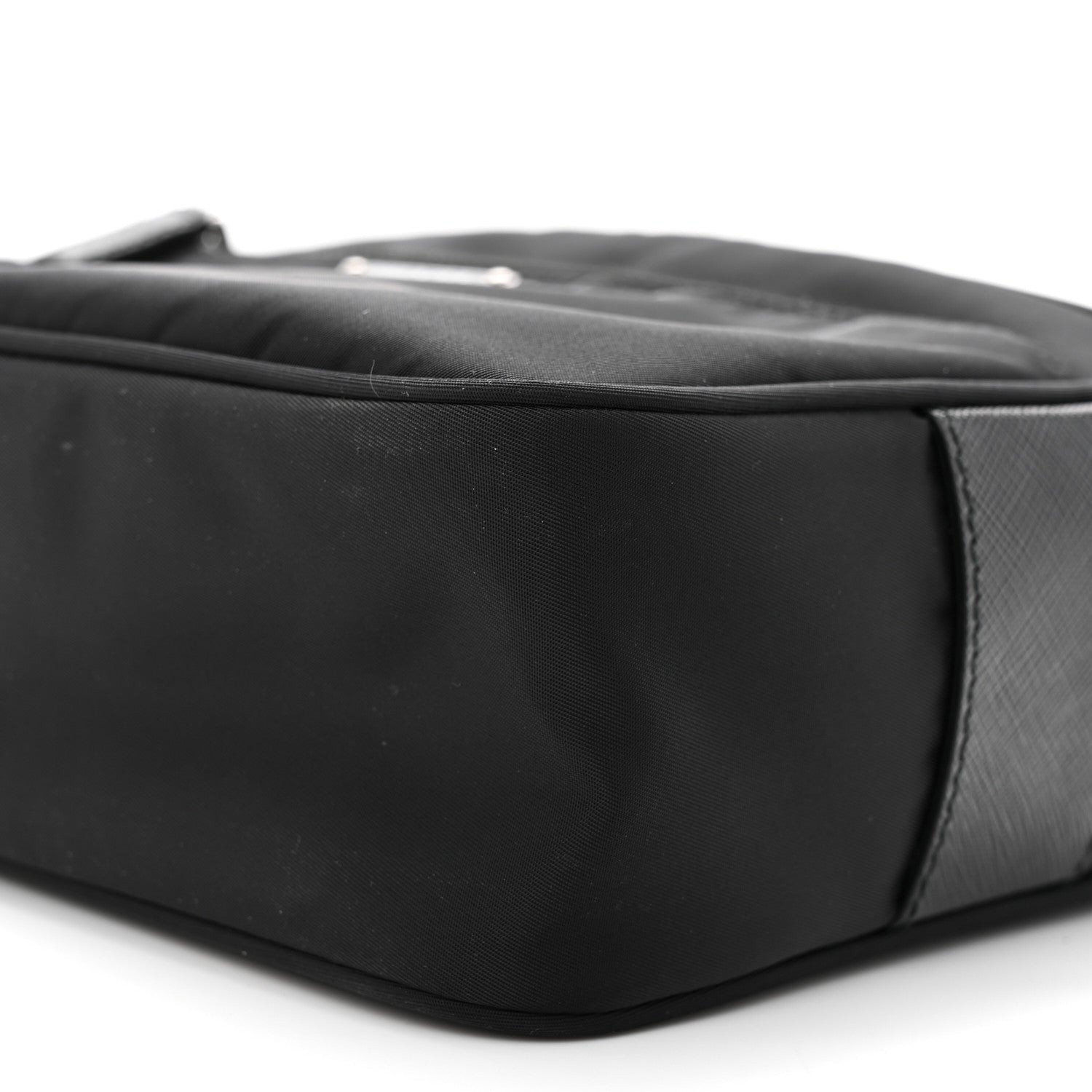 Prada Re-Nylon Vela Saffiano Pocket Double Zip Shoulder Bag Black 10 of 10