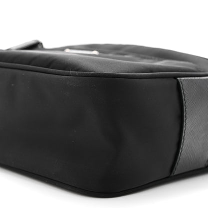 Prada Re-Nylon Vela Saffiano Pocket Double Zip Shoulder Bag Black 10 of 10