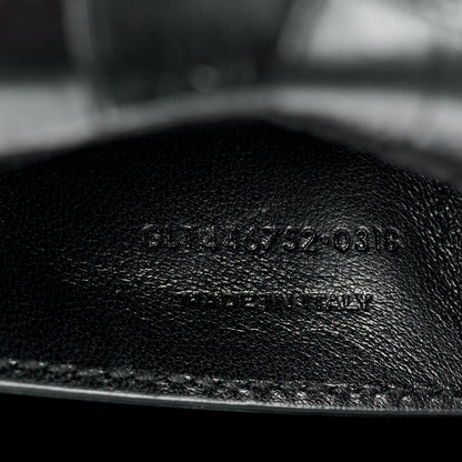 Saint Laurent Calfskin Crocodile Embossed Large Classic Monogram Kate Satchel Black 8 of 16