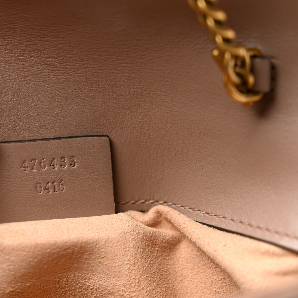 Gucci Calfskin Matelasse Super Mini GG Marmont Shoulder Bag Porcelain Rose 7 of 13