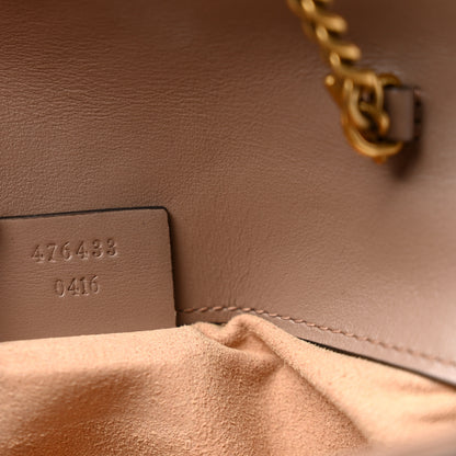 Gucci Calfskin Matelasse Super Mini GG Marmont Shoulder Bag Porcelain Rose 7 of 13