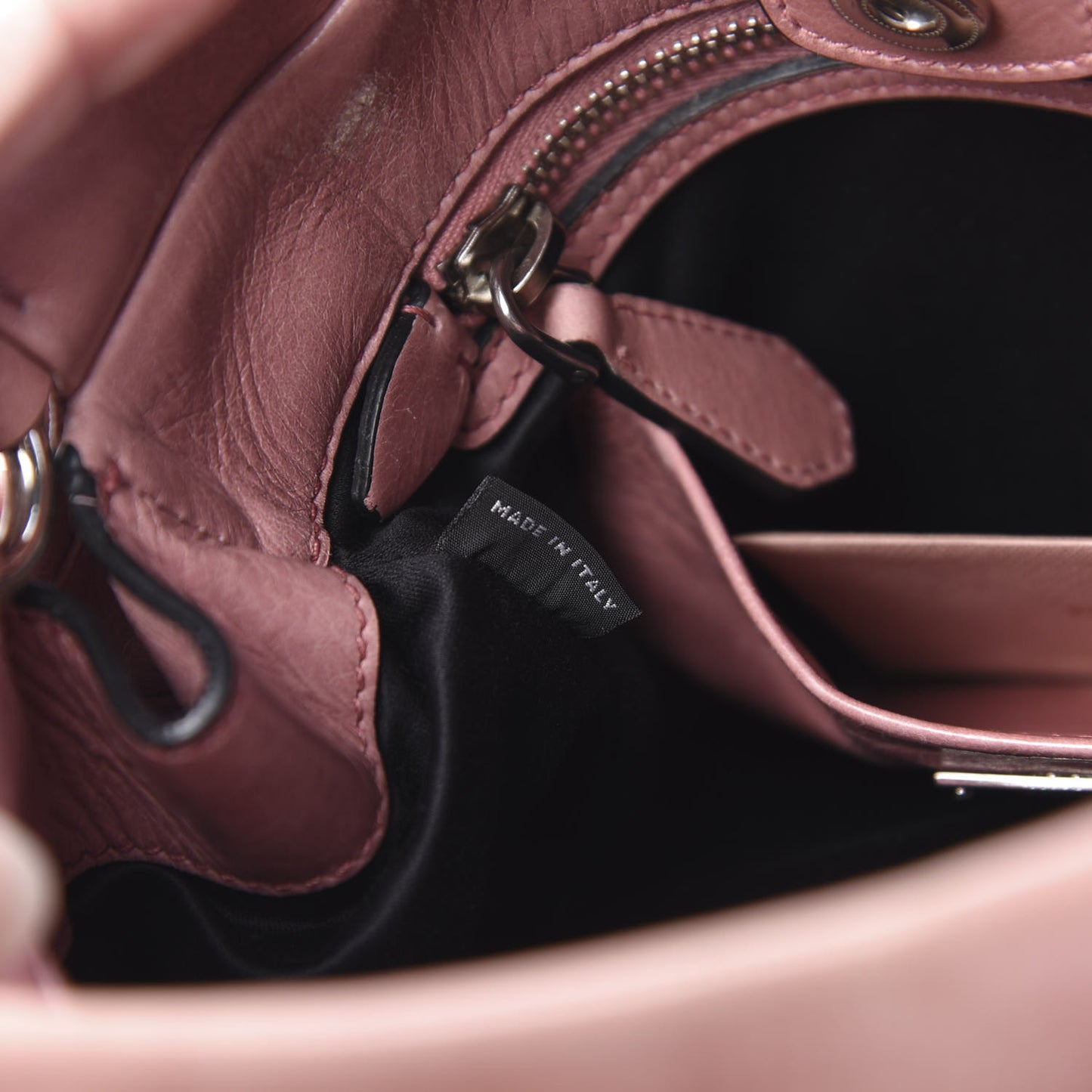 Vitello Lux Bow Tote Mughetto