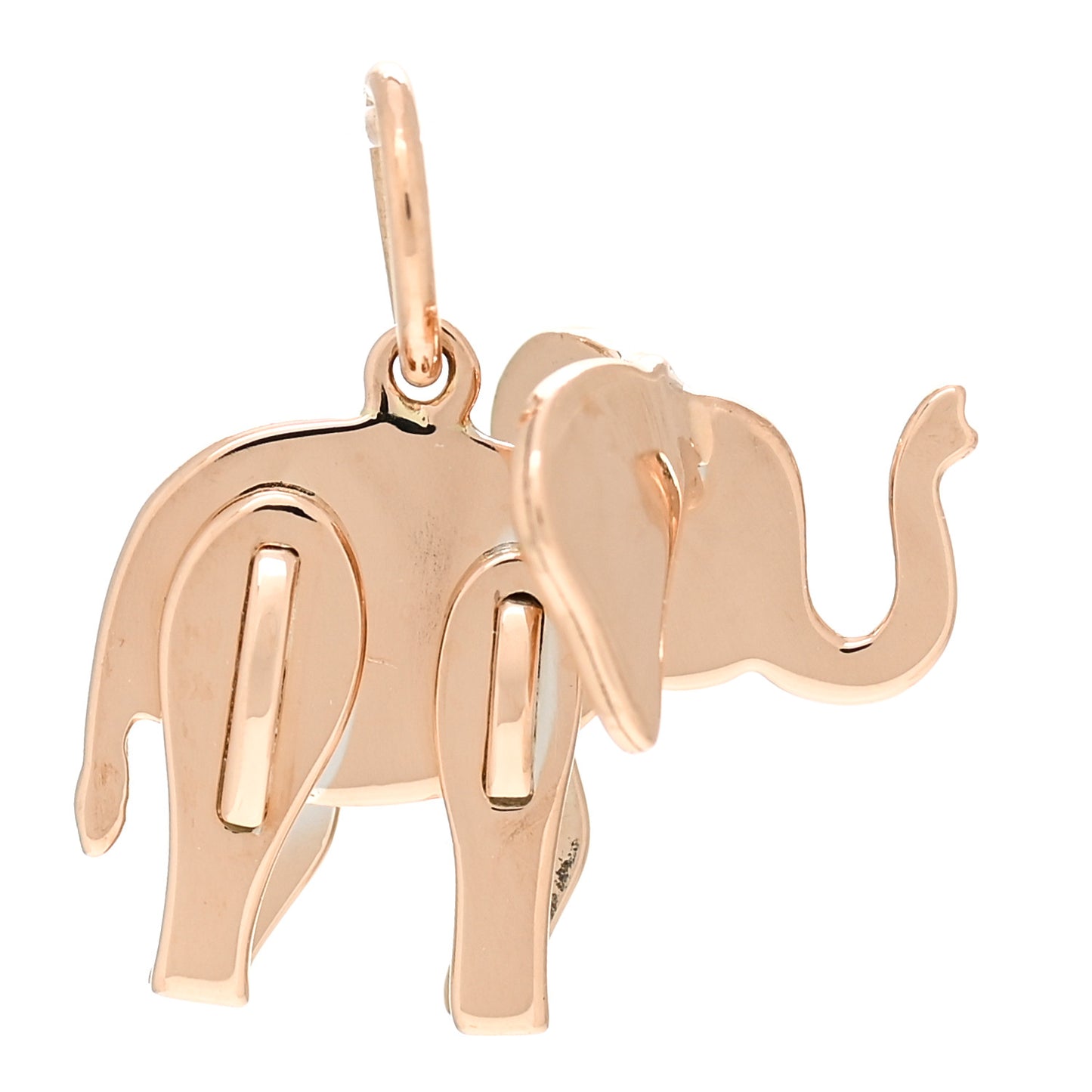 18K Rose Gold Save The Wild Elephant Charm
