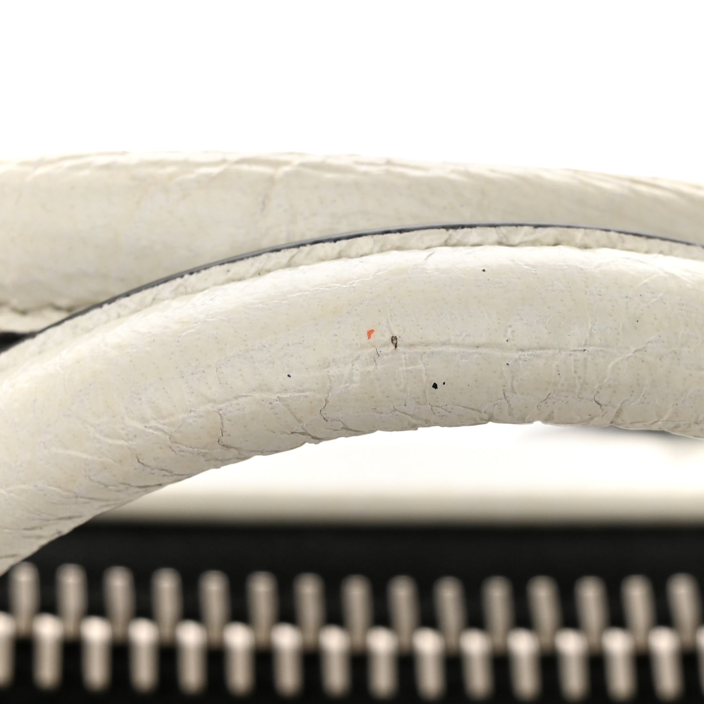 Crinkled Patent Calfskin Mini Antigona White
