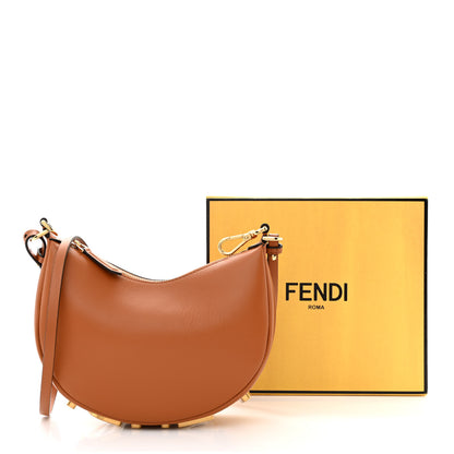 Fendi Vitello Grace Matte Mini Fendigraphy Hobo Bag Brandy 12 of 12