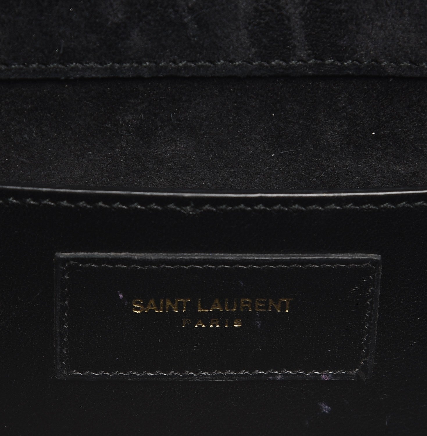 Saint Laurent Patent Classic Monogram Kate Clutch Black 7 of 7