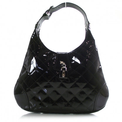 Burberry Patent Quilted Brook Hobo Black 1 of 10