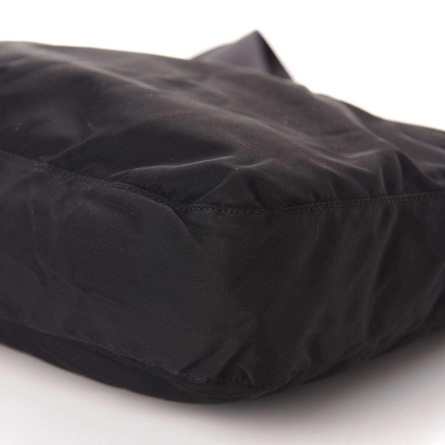 Nylon Flat Messenger Bag Black