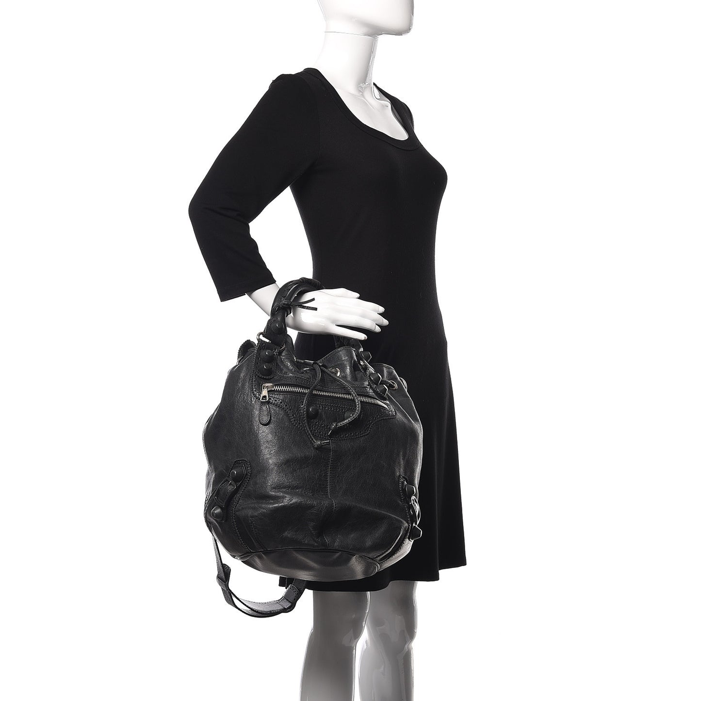 Agneau Giant Brogues Hardware Pompon Anthracite