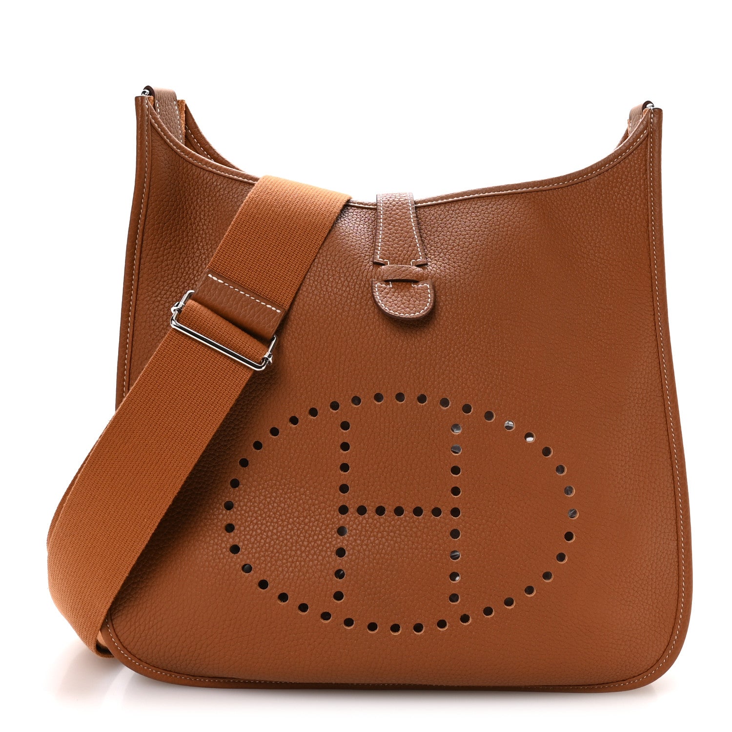 Hermes Taurillon Clemence Evelyne III GM Gold 1 of 10