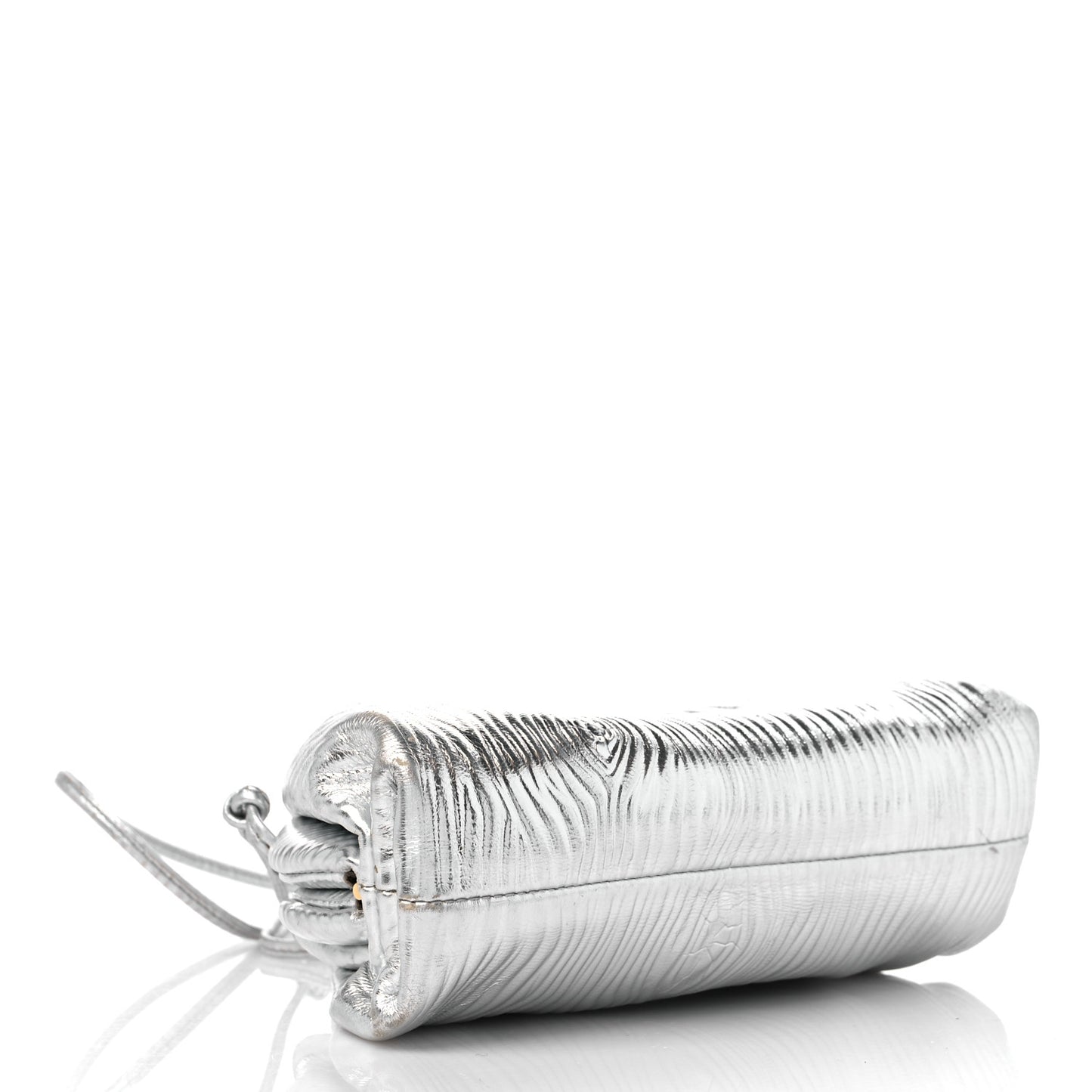 Metalic Bark Calfskin The Mini Pouch Silver