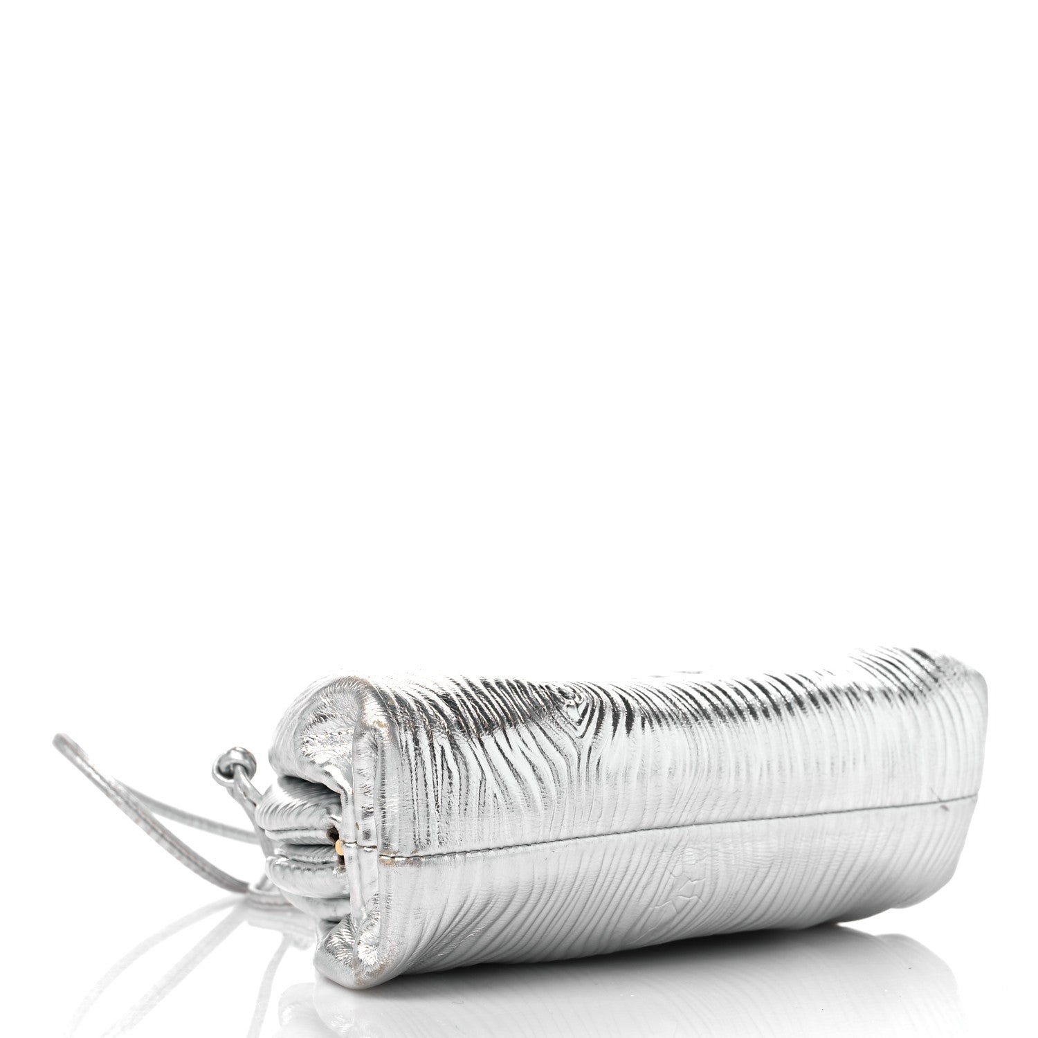 Bottega Veneta Metalic Bark Calfskin The Mini Pouch Silver 4 of 13